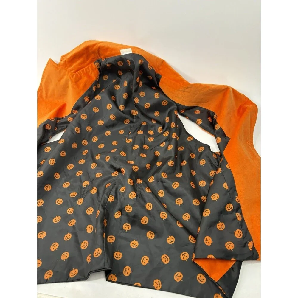 Spirit Halloween Orange Pumpkin Lined Vest Adult L/XL Halloween Costume